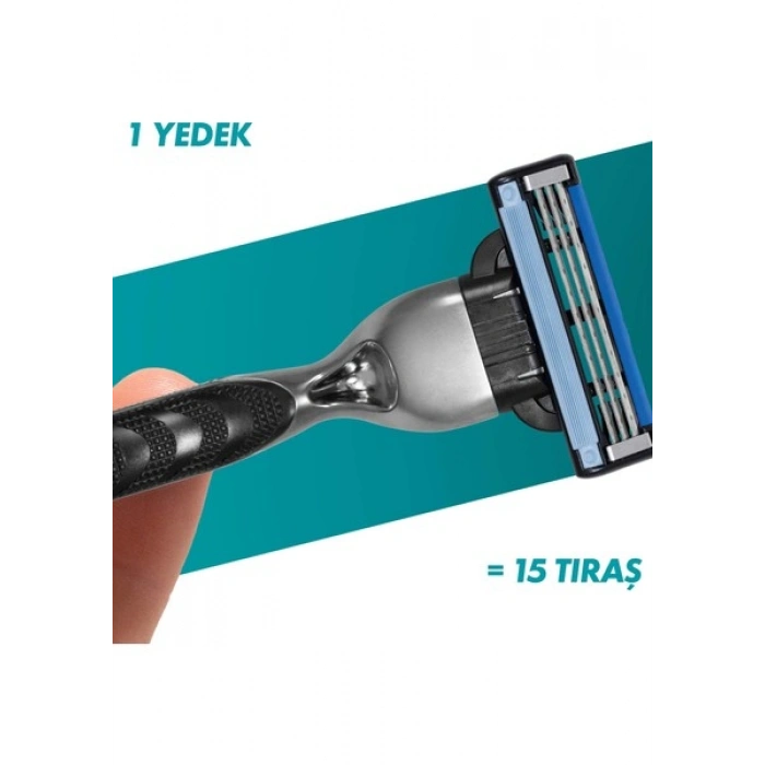 Gillette Mach3 Tıraş Makinesi + 2 Yedek Tıraş Bıçağı