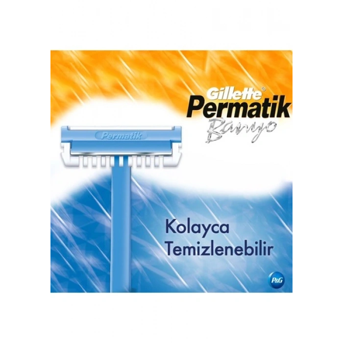 Gillette Permatik 10 Adet Banyo Kullan At Tıraş Bıçağı Ergonomik Tasarımlı Hassas Cilt Dostu
