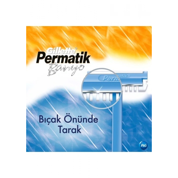 Gillette Permatik 10 Adet Banyo Kullan At Tıraş Bıçağı Ergonomik Tasarımlı Hassas Cilt Dostu