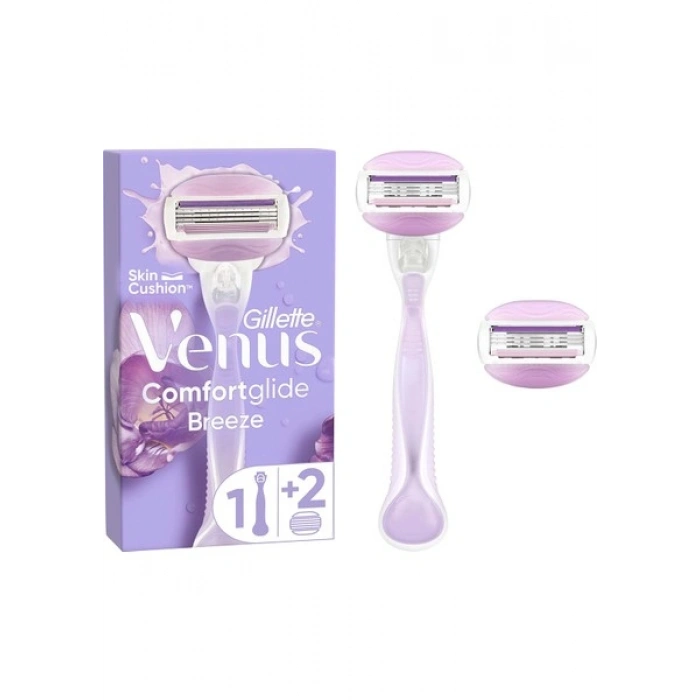 Gillette Venus Comfort Glide Breeze Tıraş Makinesi + 2 Adet Yedek Başlık