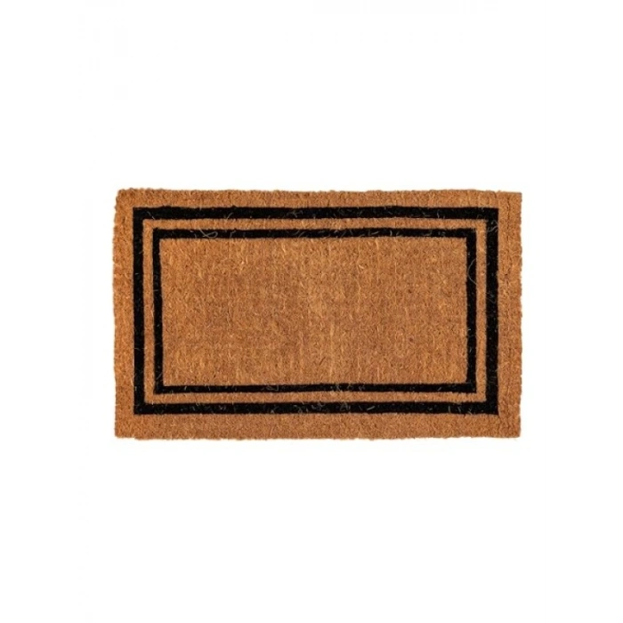 Gio Siyah Kenarlı Kalın Kapı Paspası - 45x75x4 cm