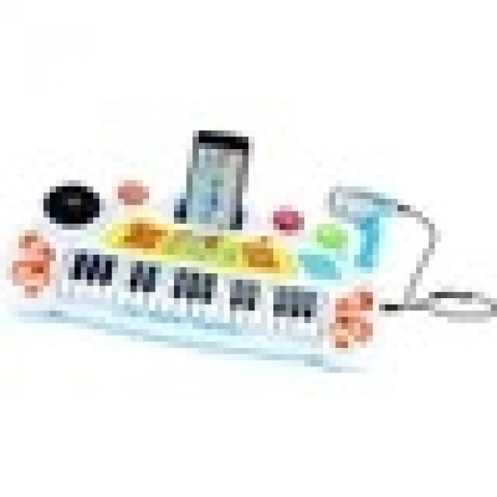 Giochi Preziosi Beyaz MP3 Piano ve Mikrofon Karaoke Özellik Led Işıklı