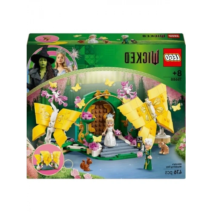 Glinda’nın Düğünü LEGO Seti, 476 Parça, Kelebek Oyuncak ve Mini Bebekler