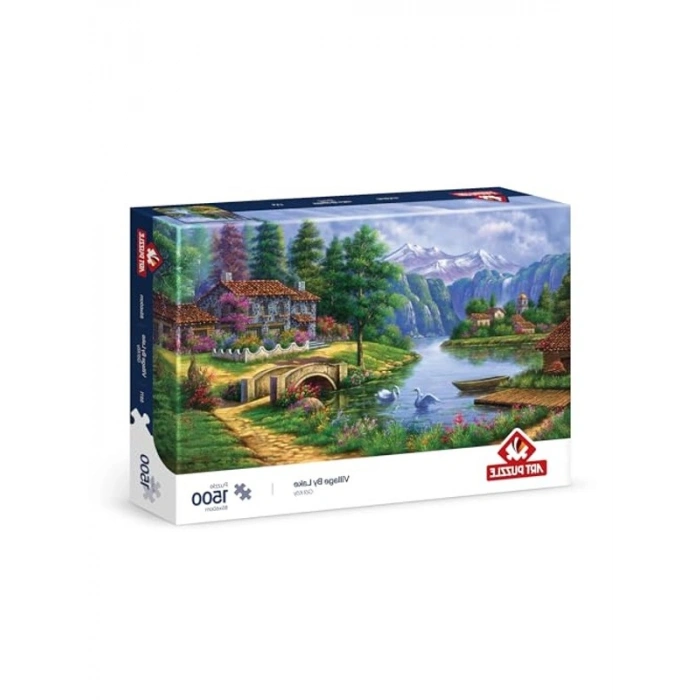 Göl Köy Temalı 1500 Parça Puzzle, Sanatseverler İçin