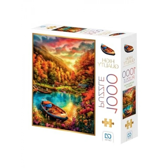 Göl Manzarası Temalı 1000 Parça Puzzle, 2,2mm Kalınlık ve 48x68cm Boyutuyla