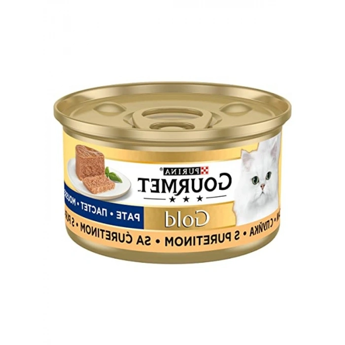 Gold Kıyılmış Hindili Yaş Kedi Maması, Yetişkin, 85 g