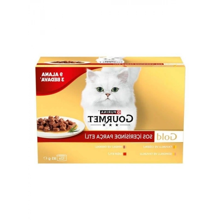 Gold Parça Sığır Etli Yaş Kedi Maması Multipack 85 gr. (12 Al 9 Öde)