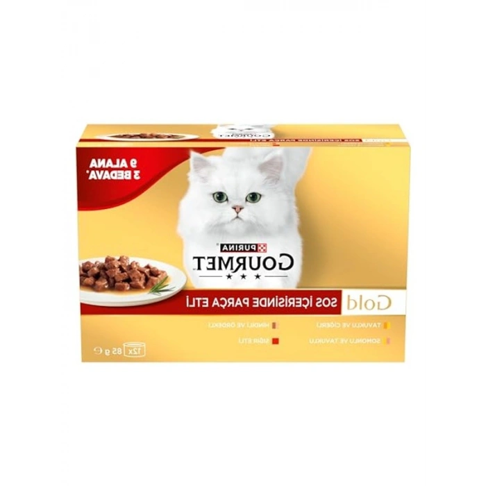 Gold Parça Sığır Etli Yaş Kedi Maması Multipack 85 gr.(48 Al 36 Öde)