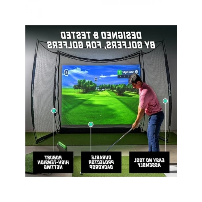 Golf Antrenman Vuruş Filesi - 305 x 244 cm, Dayanıklı Tasarım