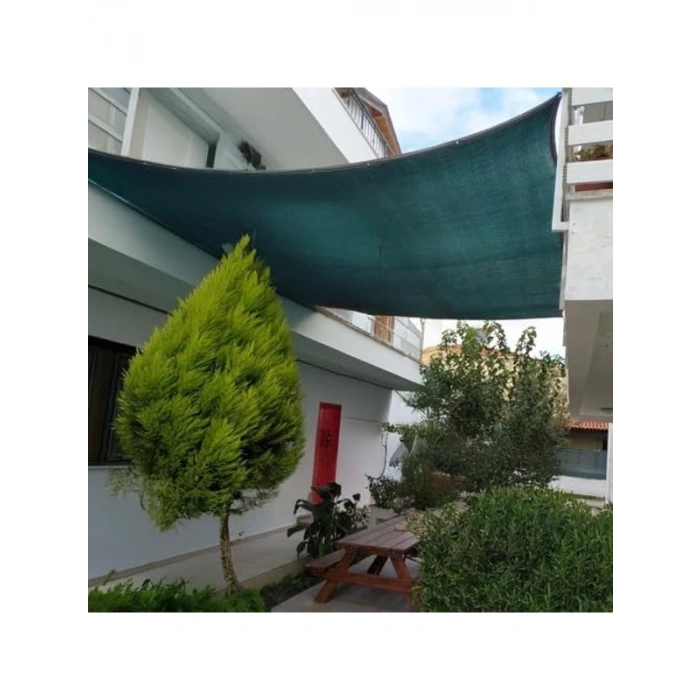 Gölgelik File, Yeşil Renk, 6 m x 10 m Boyut, %95 Gölgeleme