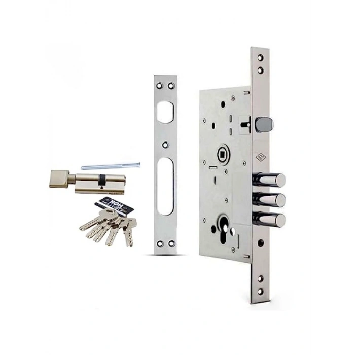 Gömme Çelik Kapı Kilidi - Silindirik Model (3 Milli)