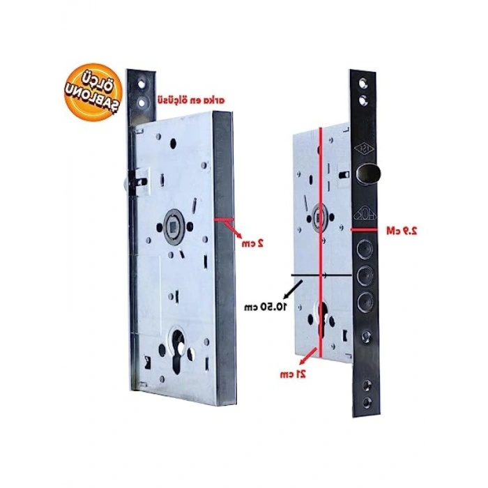 Gömme Çelik Kapı Kilidi - Silindirik Model (3 Milli)