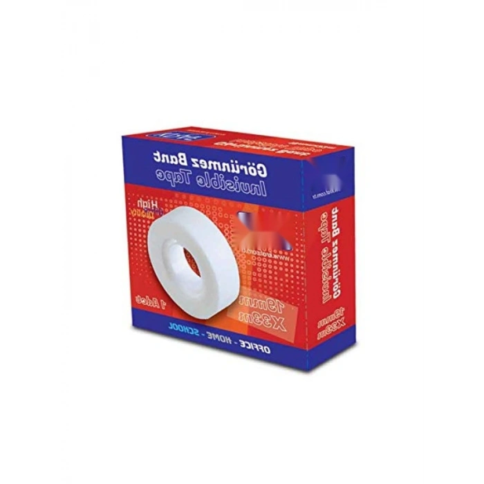 Görünmez Bant, 19mm x 33m, Kağıt Üzerinde Tamamen Görünmez
