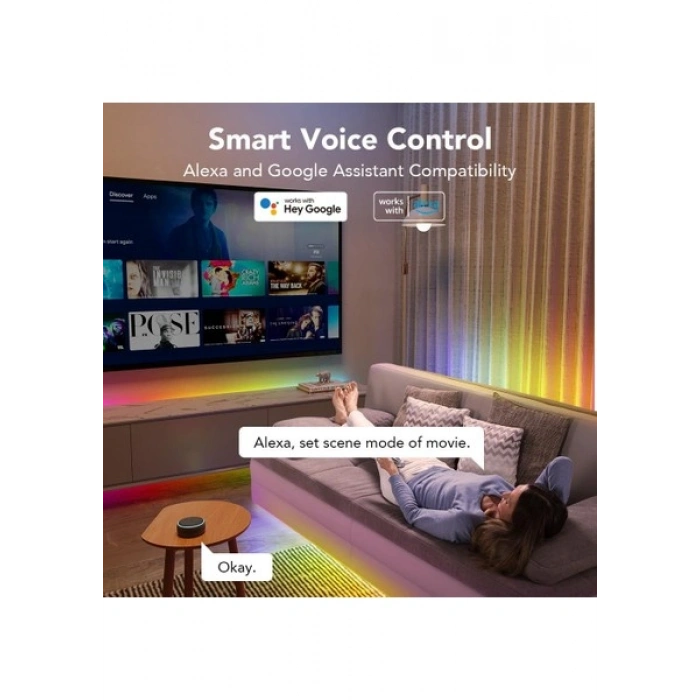 Govee Rgbıc Wifi + Bt LED Şerit Kaplamalı (5m)