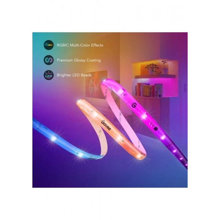 Govee Rgbıc Wifi + Bt LED Şerit Kaplamalı (5m)