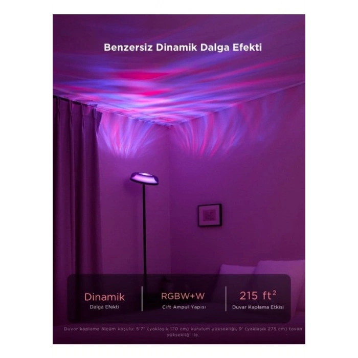 Govee Uplighter Köşe Lambası RGB Renk Seçeneği ile Enerji Tasarruflu Aydınlatma