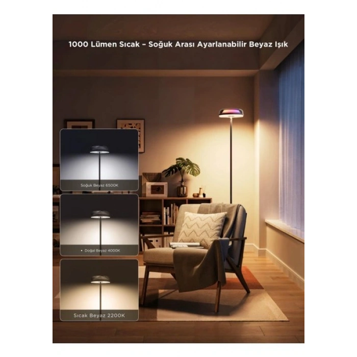 Govee Uplighter Köşe Lambası RGB Renk Seçeneği ile Enerji Tasarruflu Aydınlatma