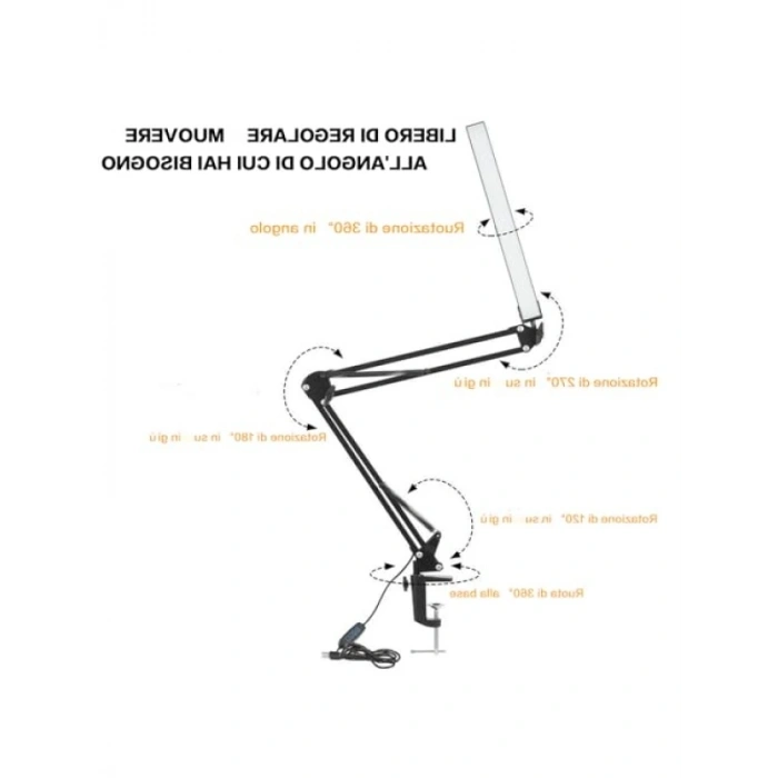 Göz Bakımı Özellikli LED Klipsli Masa Lambası, 3 Işık Modu