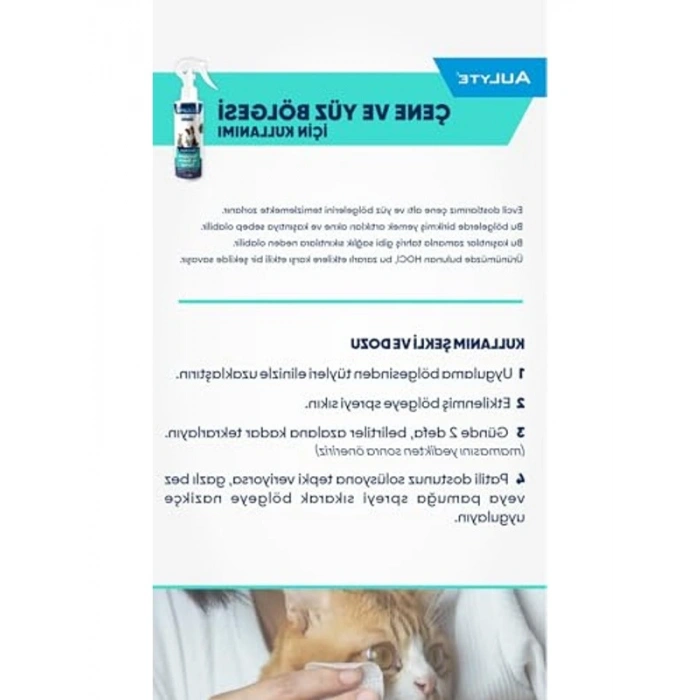 Göz, Kulak, Çene Temizlik Spreyi, 200 ml, Evcil Hayvanlar İçin