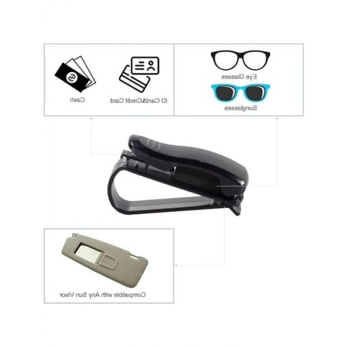 Gözlük Tutucu Klips - Araç Güneşlik Üzerine Takılabilir