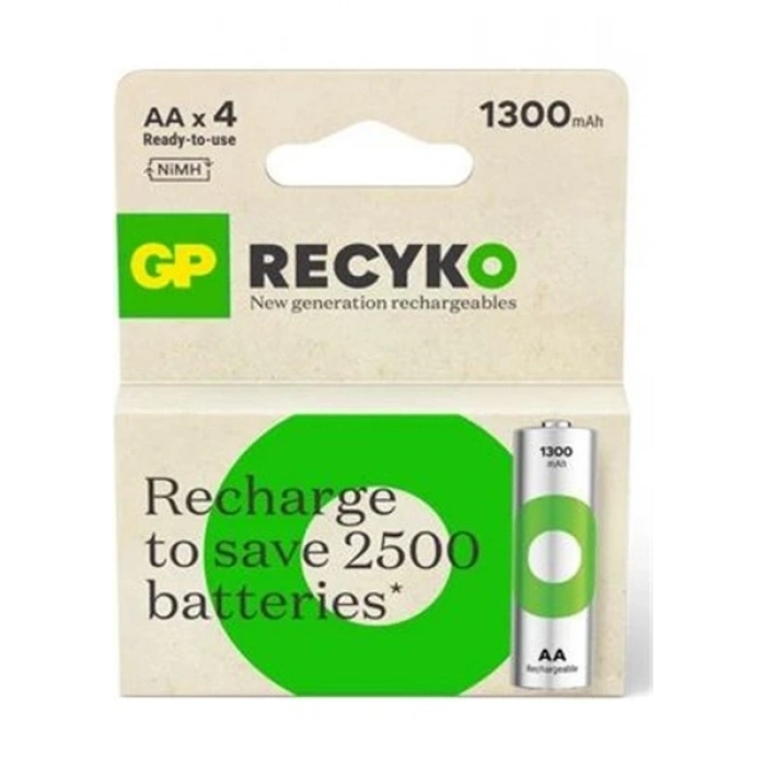 GP AA 1300 mAh Şarjlı Kalem Pil 4lü Paket GP130AAHCEMTR-4LÜ