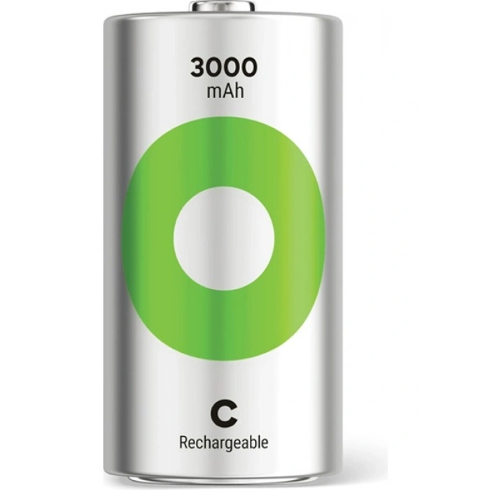 Gp Batteries Recyko 3000 C Boy Ni-Mh Şarjlı Pil, 1.2 Volt, 2li Kart