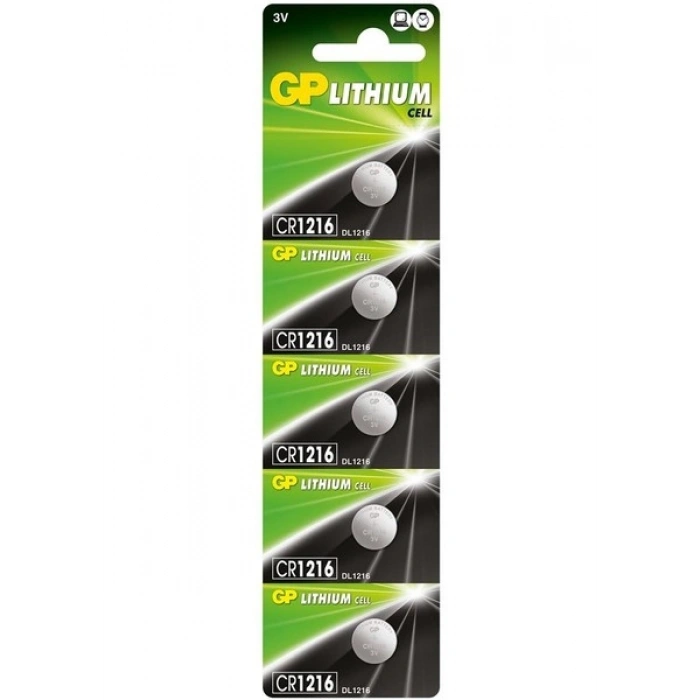 Gp CR1216-C5 3V Lityum Düğme Pil 5li Paket