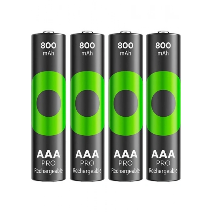 GP ReCyko Pro 800 mAh Ni-Mh 1.2 Volt AAA İnce Kalem Şarjlı Pil 4lü Paket