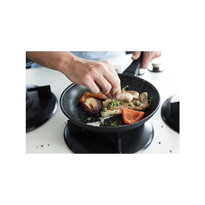 Granit Kaplamalı Wok Tava - 30 cm, Ergonomik Tasarım