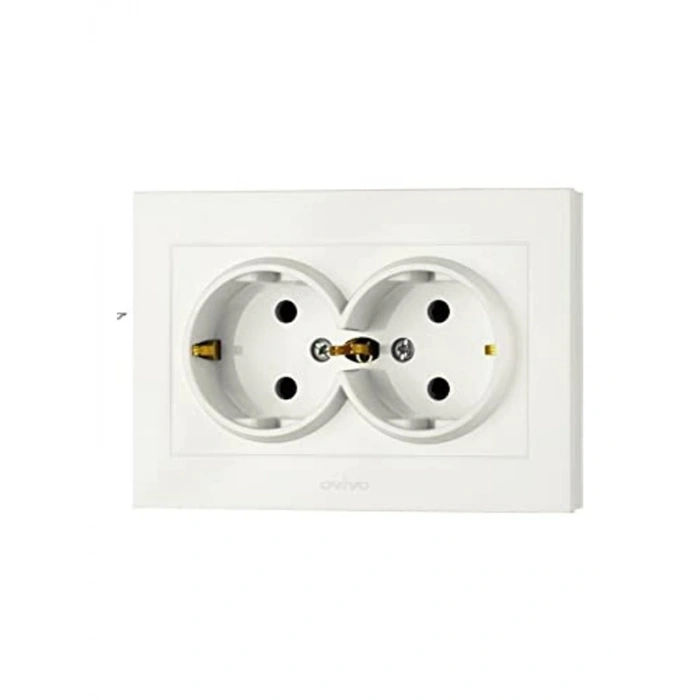 Grano Beyaz İkili Topraklı Priz,