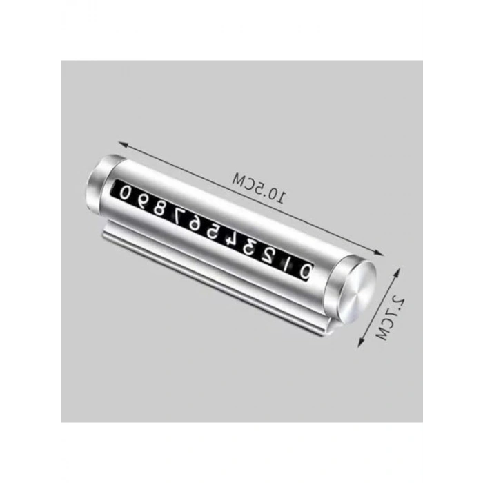 Gri Alüminyum Araç İçi Park Numaratörü ve Çevirmeli Sistem