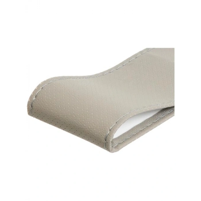 Gri Deri Dikişli Direksiyon Kılıfı