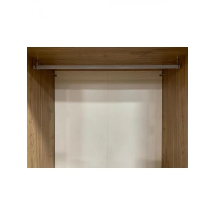 Gri Dolap Askı Borusu ve 2 Flanş - Tüm Ölçüler ile Uyumlu