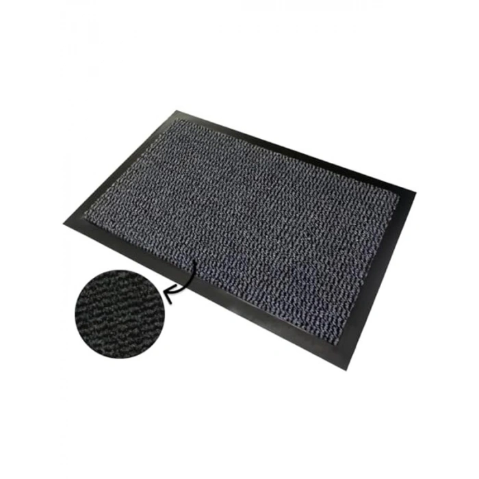 Gri Kapı Önü Nem ve Toz Alıcı Paspas, 40x60 cm Boyutunda