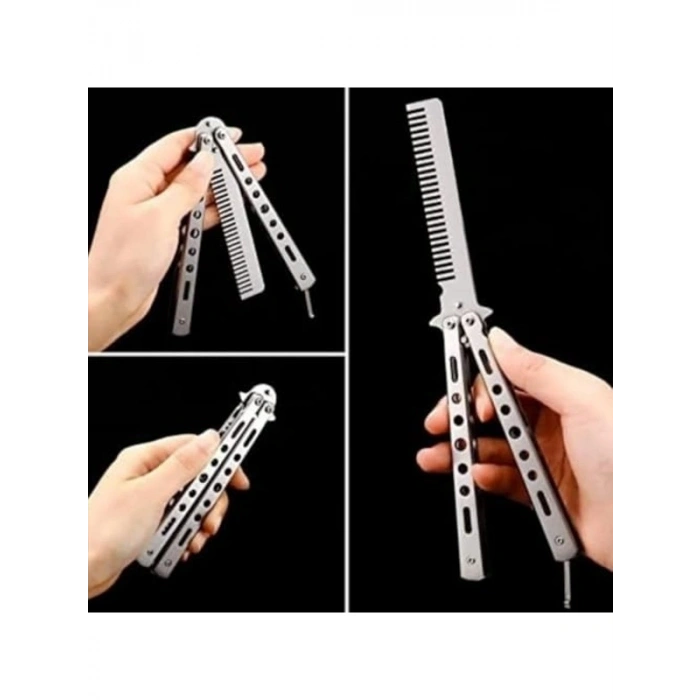 Gri Kelebek Bıçak Tarak, Paslanmaz Çelik