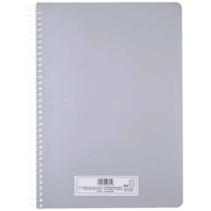 Gri/Mavi Renkli 144 Yapraklı Karton Kapaklı Spiralli Defter