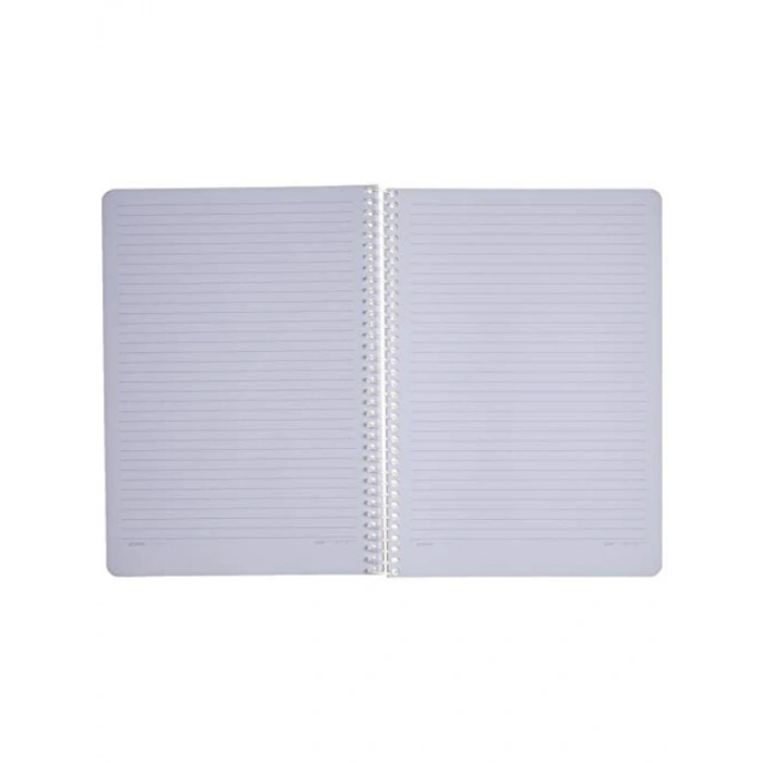 Gri/Mavi Renkli 144 Yapraklı Karton Kapaklı Spiralli Defter