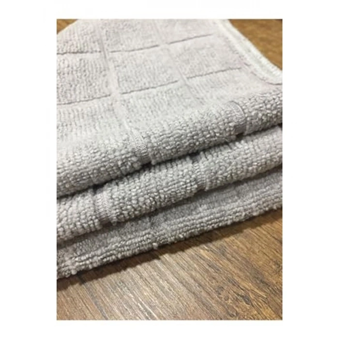 Gri Mikrofiber Yer Bezi, 50x50 cm Ölçüsünde 2li Paket