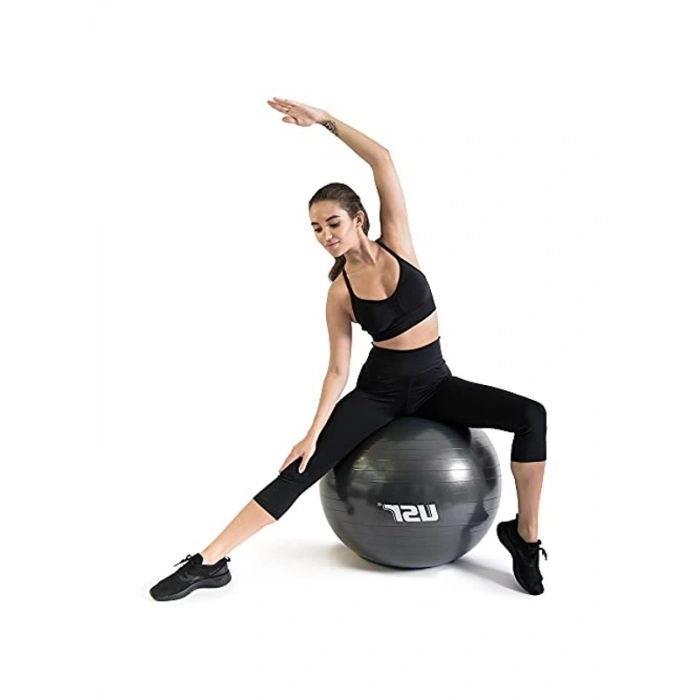 Gri Pilates Topu, Egzersiz ve Denge İyileştirme İçin Tasarlandı
