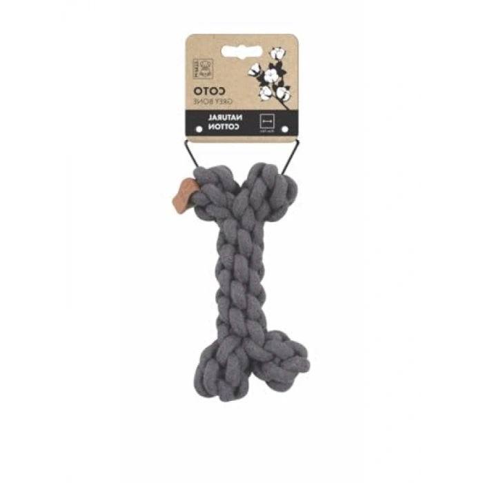 Gri Renkli 19cm Örgü Kemik Oyuncak