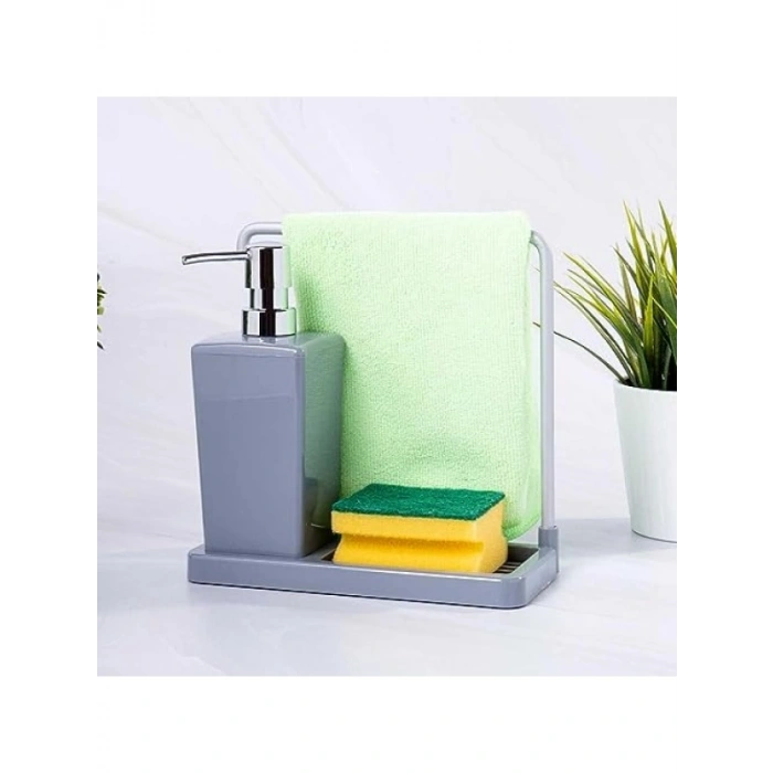 Gri Renkli 420 ml Mutfak Sıvı Sabunluk