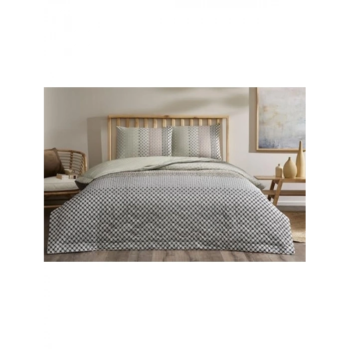 Gri Renkli Çift Kişilik Yatak Seti - Ranforce Kumaş