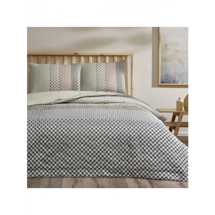 Gri Renkli Çift Kişilik Yatak Seti - Ranforce Kumaş