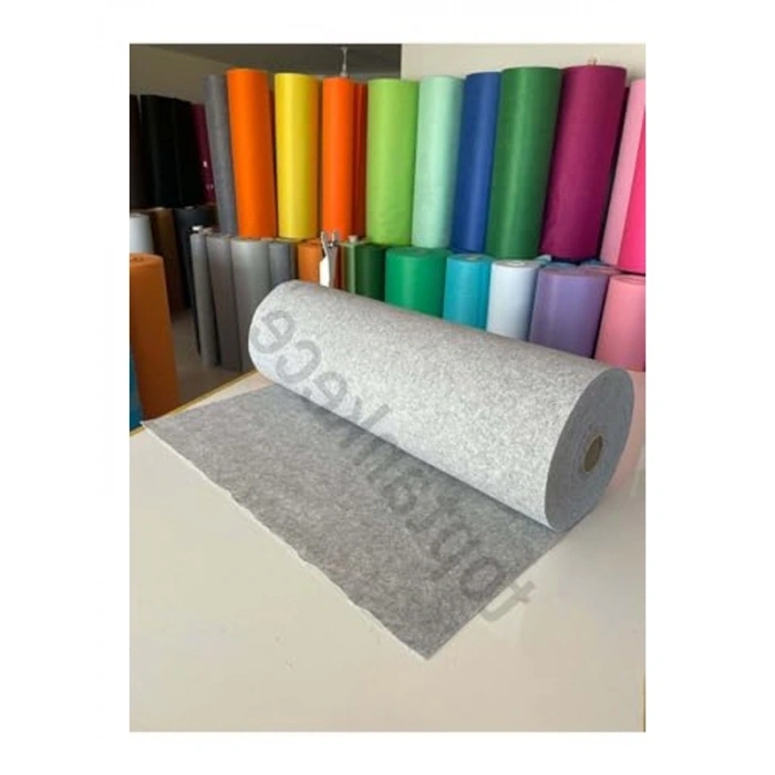 Gri Renkli İnce Keçe Kumaş, 1 mm Kalınlık, 100x100 cm