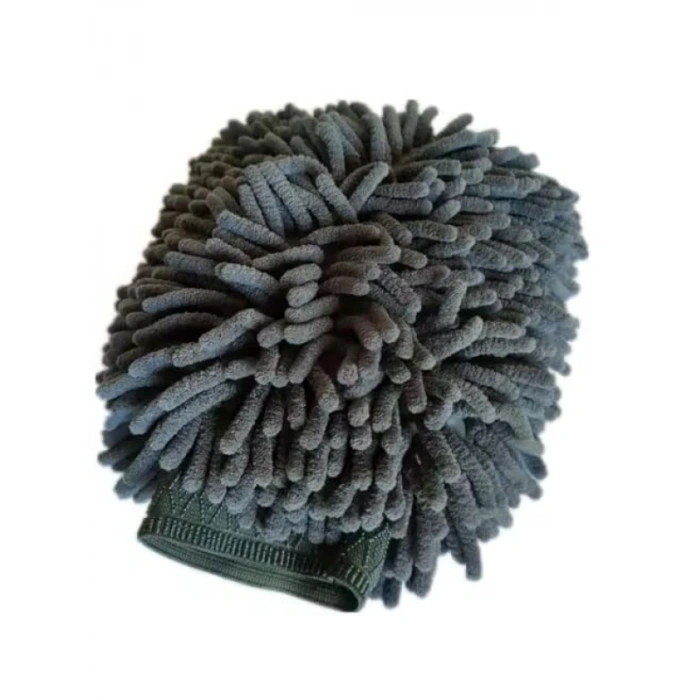 Gri Renkli Mikrofiber Oto Yıkama Eldiveni, 20 x 24 cm