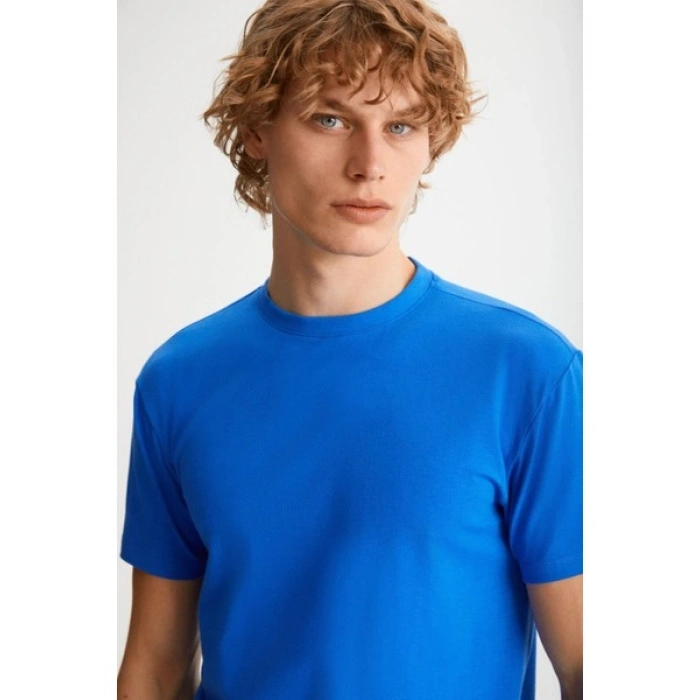 Grimelange TIAGO Erkek Saks Mavi T-Shirt