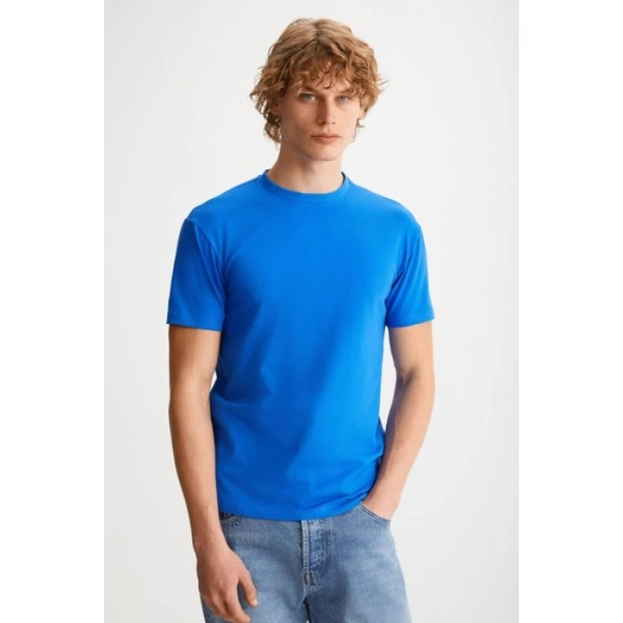 Grimelange TIAGO Erkek Saks Mavi T-Shirt