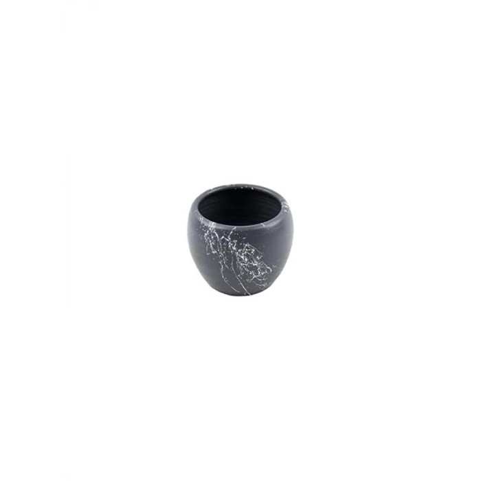 Gris Beyaz Toprak Saksı, 15 cm Yükseklik, Modern Tasarım
