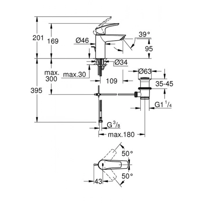 Grohe Eurosmart Tek Kumandalı Lavabo Bataryası - 33265003