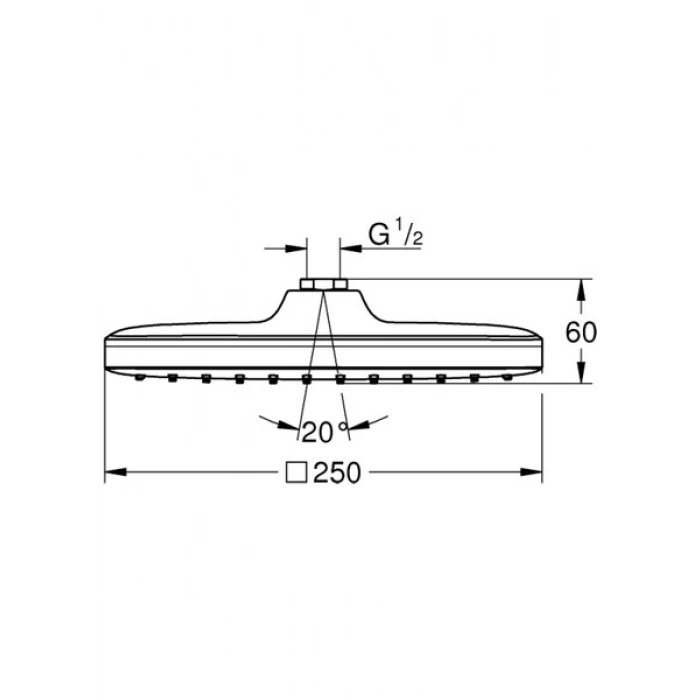 Grohe Tempesta 250 Cube Tepe Duşu 1 Akışlı - 26685000